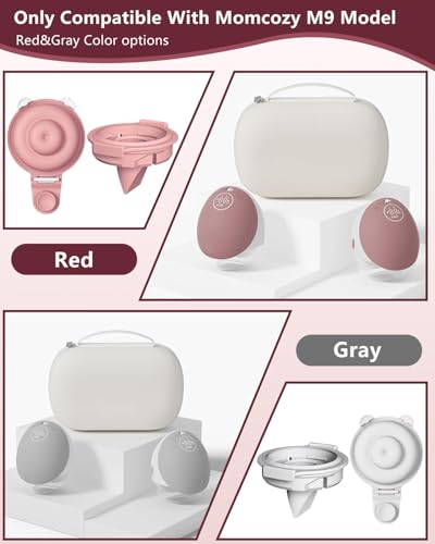 4PC Upgraded M9 Breast Pump Replacement Part, Including 4pcs Double-Layed Diaphragms for Momcozy Upgraded Mobile Flow | Upgraded M9,Breastfeeding Parts, Diaphragms, 4PC Red, Not Original Parts - size: Red 4pcs Diaphragms