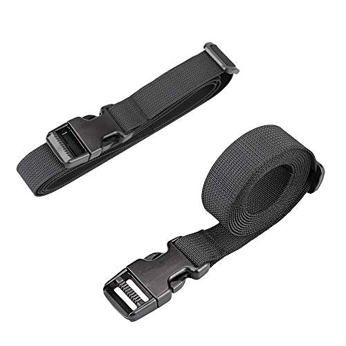 MAGARROW 78" x 1" Strap Buckle Packing Straps Adjustable 1-Inch Belt - color: Black 6.5 feet Long (4-PCS)