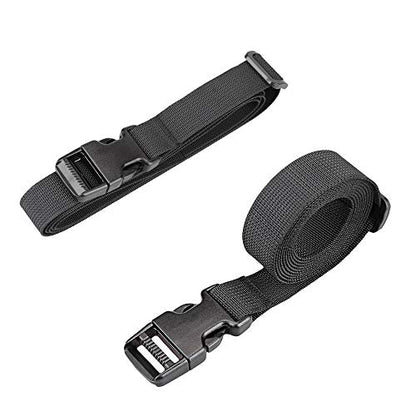 MAGARROW 78" x 1" Strap Buckle Packing Straps Adjustable 1-Inch Belt - color: Black 6.5 feet Long (10-PCS)