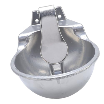 Sorandy Automatic Livestock Waterer Bowl, Stainless Steel Animal Drinking Water Bowl with Dual Float Valve & Quick Hose Connector, Ideal for Cattle Horse Dog Sheep Goat Farm Ranch