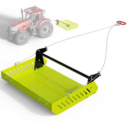 2-in-1 Mini Horse Paddock Cleaner with Tow-Behind Trailer, Heavy Duty Manure Fork & Scoop, Efficient Pasture Sweeper & Manure Collector for Easy Yard Cleanup
