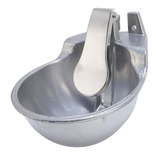 Sorandy Automatic Livestock Waterer Bowl, Stainless Steel Animal Drinking Water Bowl with Dual Float Valve & Quick Hose Connector, Ideal for Cattle Horse Dog Sheep Goat Farm Ranch
