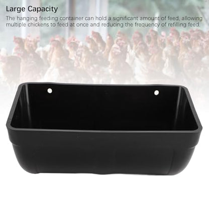 Gavigain Hanging Poultry Feeder Large Capacity Sturdy Plastic Space Saving Design Easy Installation for Chickens Ducks Geese Goats Livestock