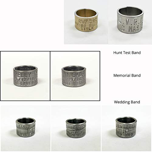 Customized Stamped Duck Leg Bands, Pack of 50 (Multiple Aluminum Colors to Choose From)