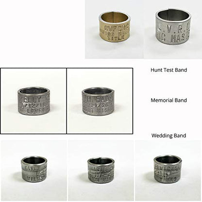 Customized Stamped Duck Leg Bands, Pack of 50 (Multiple Aluminum Colors to Choose From)