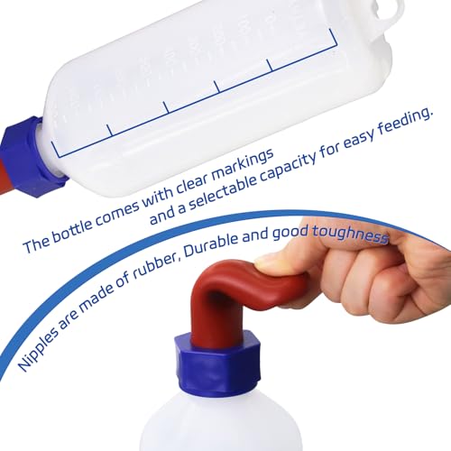 2PCS Calf Feeder Milk Bottle Livestock Drinking Bottles Calves Nursing Milk Feeding Bottle for Farm Livestock Supplie (1000ml) - size: 1000ml