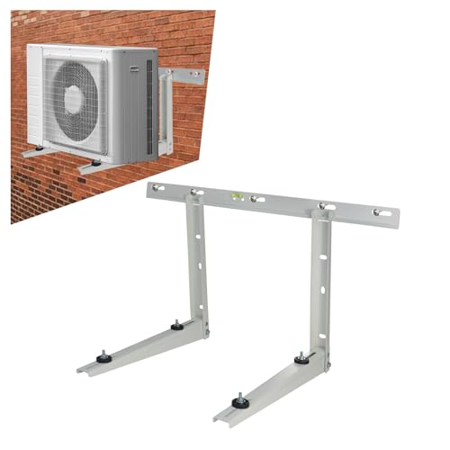 Qualward Mini Split Wall Mounting Bracket for Universal Ductless Air Conditioners, Heavy Duty Support Bracket for AC, Heat Pumps Compressors 9000-36000 BTU - size: 9000-36000 Btu