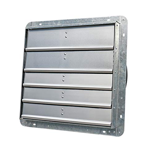 iLiving - 18" Wall Mounted Shutter Exhaust Fan - Automatic Shutter - Single Speed - Vent Fan For Home Attic, Shed, or Garage Ventilation, 3852 CFM, 5800 SQF Coverage Area, Silver (ILG8SF18S)