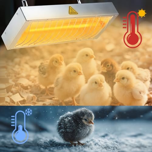 600W Chicken Coop Heater Bulb, Replacement Bulb Accessories for Chicken Heat Lamp, Brooder Heater Tubes for Chicks, Poultry, Pets, 2 Pack - color: Bulb 600W - 2 Pack