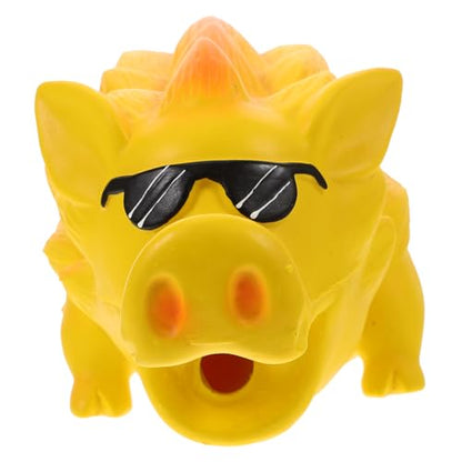 UKCOCO Funny Pig Shaped Dog Chew for Teeth Grinding and Training Latex Molar for Large Dogs and Puppies Squeaky Pet Plaything for Interactive Chewing and Play