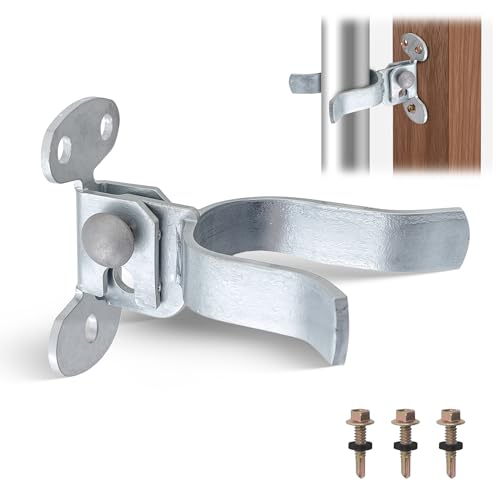 1-3/8" Flat Back Wall Mount Chain Link Gate Latch, Gate Latches for Metal Gates, Suitable for Wooden Door Frames or Walls (1 Pcs) - color: 1 Pcs