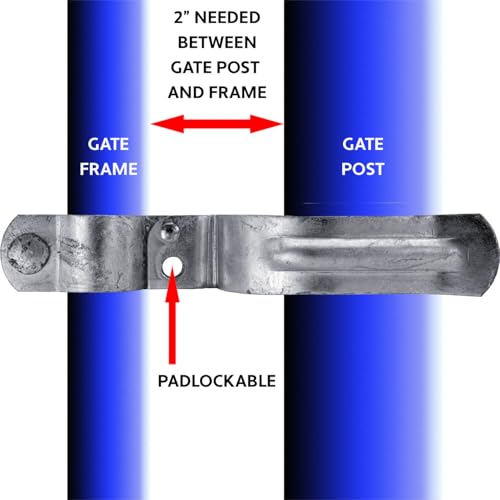 Heavy Duty Fork Latch (Bolt in) 1-5/8" x 4" Galvanized Pressed Steel - size: 1-5/8" x 4"