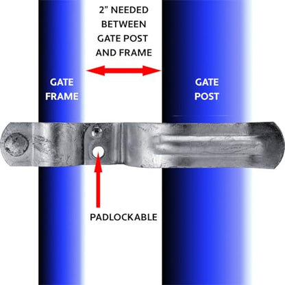 Heavy Duty Fork Latch (Bolt in) 1-5/8" x 4" Galvanized Pressed Steel - size: 1-5/8" x 4"