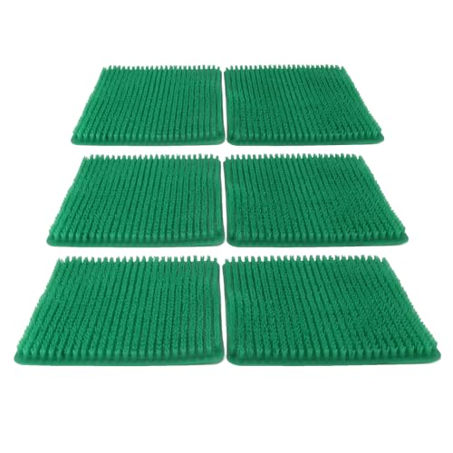 YOUTHINK 6 Pack Washable Nesting Pads, Chicken Nesting Boxes, 12.5 X 11.5 Inch Liners, Reusable Mats, Soft and Proof Water, Cushioned and Breathable, Scratch impervious, Easy to Cut (Green) - color: Green