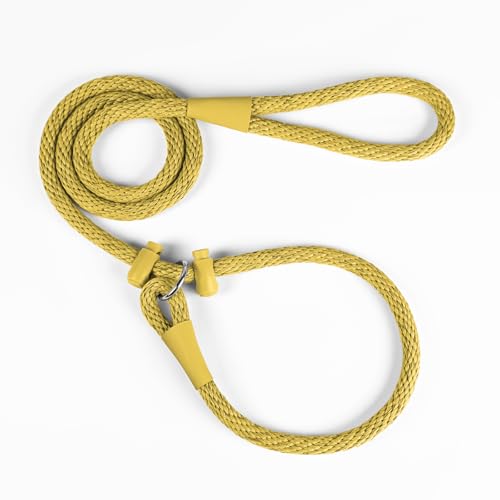 Lynxking Dog Leash Slip Lead Reflective Breathable Rope Comfortable Strong No Pull Slip On Pet Training Lead for Dogs (Yellow, Small 3/8 inch x 6ft) - color: Yellow, size: Small 3/8 inch x 6ft