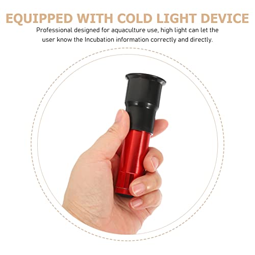 Hemobllo Egg Candler Tester, Egg Incubator Portable Cool Light Candling Lamp Hand Held Poultry Farm Candler Accessory - color: Red