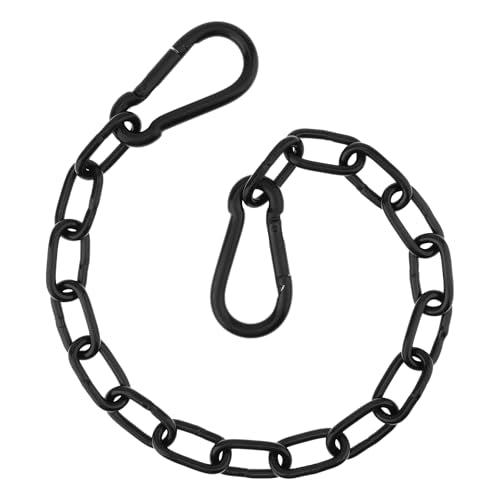 Gate Chain Lock for Outdoor Fence,304 Stainless Steel Gate Chain 20" x 13/64" with Both-Ended M8 Carabiners,Chain Link Latch Lock for Wooden Fence Pet Cages (20" x 13/64", Piece, 1) - size: 20" x 13/64"