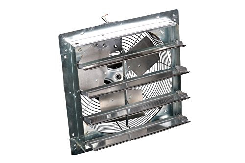 TPI Corporation CE20-DS Direct Drive Exhaust Fan – 120 Volt, 20 Inch Shuttered Industrial Fan. Workshop Ventilation Fans