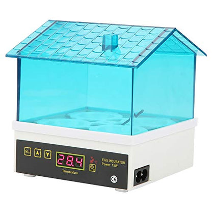 Automatic Temperature Control Incubator, Liquid Crystal Digital Display Incubator for Chicken Quail Experiment with 4 Sheets Humidity Maintenance Home Use for Children Education (Us Plug 110V)