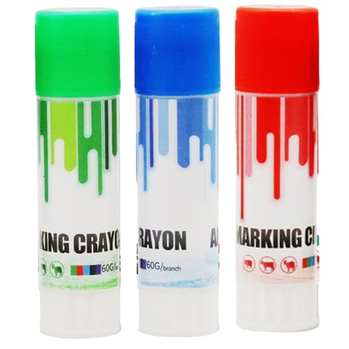 3PCS Safe Rotating Livestock Marker Crayon, Portable Cattle Sorting Stick, Farm Animal Marking Accessories for Pigs, Sheep, and Cows