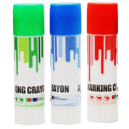 3PCS Safe Rotating Livestock Marker Crayon, Portable Cattle Sorting Stick, Farm Animal Marking Accessories for Pigs, Sheep, and Cows