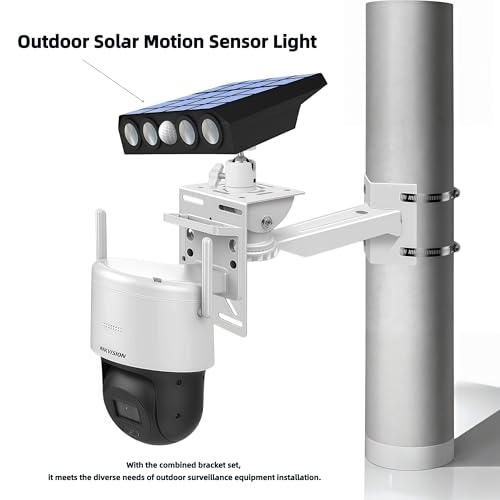 Security Camera Mount System - Modular 3-in-1 Adjustable Clamp-on Bracket | Fit Pole/Corner/Wall, ndoor Outdoo Screw & Clamp Installation for CCTV, Flood Lights, Solar Panels