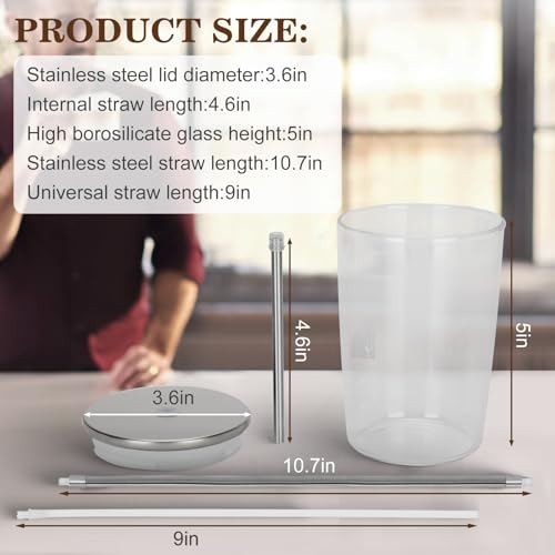 Glass Milk Container for Jura & Stainless Steel Milk Pipe Casing with HP3 Adapter, Compatible with Jura Coffee Machine Models: Z8, Z6, J6, S8, S80, E8, GIGA X8cG2 / X8G2/X3cG2 / X3G2, X8, X10, WE8 - style: Container+ Pipe Casing