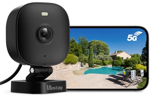 VIMTAG 4MP Security Camera Outdoor, 2.4G/5G Cameras for Home Security with Color Night Vision, Motion Activated Spotlight/Siren, IP66,2-Way Audio, House Camera with Audio & Video,Wired - color: 2.5K Black