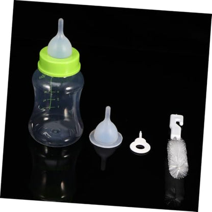 BESPORTBLE 4pcs Silicone Puppy Feeding Bottle Safe and Durable Pet Feeder with Wide Aperture Includes Replacement Bottle Mouth Cleaning Brushes Random Color