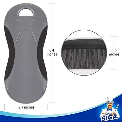 MR.SIGA Multi-Purpose Heavy Duty Scrub Brush - Pack of 2 - color: Gray & Black