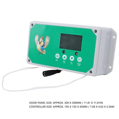 AUNMAS Automatic Chicken Coop Door Opener Poultry Door Motor Kit with Timer and Remote Control IP44 Water Proof for Chickens Ducks Geese Dogs (US Plug 100-240V)