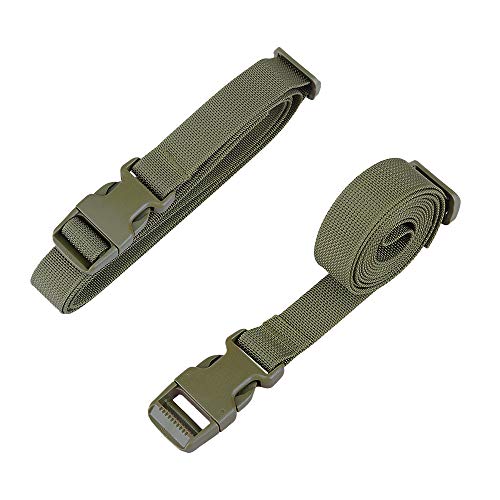 MAGARROW 78" x 1" Strap Buckle Packing Straps Adjustable 1-Inch Belt - color: Green 6.5 feet Long (10-PCS)