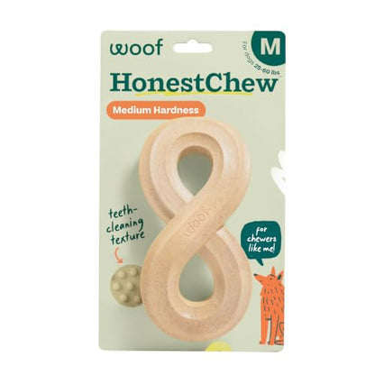WOOF HonestChew Dog Toy Infinity - Durable Dog Chews - Made with Natural, Plant-Based Ingredients - Splinter-Resistant - Safer Than Dog Bones - Medium - size: Medium