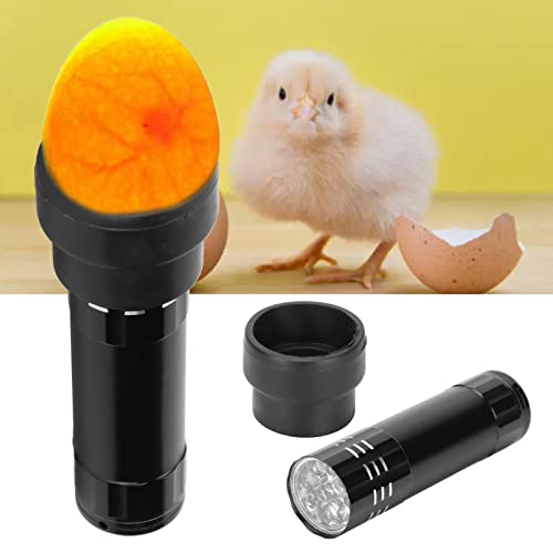 CUIFATI Egg Candler Tester with Cool LED Light, Metal Rubber Material, for Observing Chickens, Geese, Cranes, Quails, Ducks, Pigeons