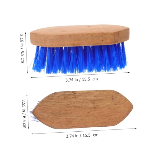 Generic Horse Grooming Brush with Hard Bristle Stiff Wood Comb for Cattle and Horses Non Slip Handle Cleaning and Massage Tool for Livestock Fur Care Lightweight Portable Grooming