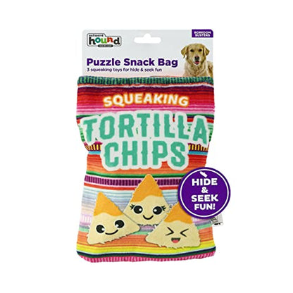 Outward Hound Snack Bag Tortilla Chips Puzzle Squeaky Dog Toys - color: Tortilla Chips