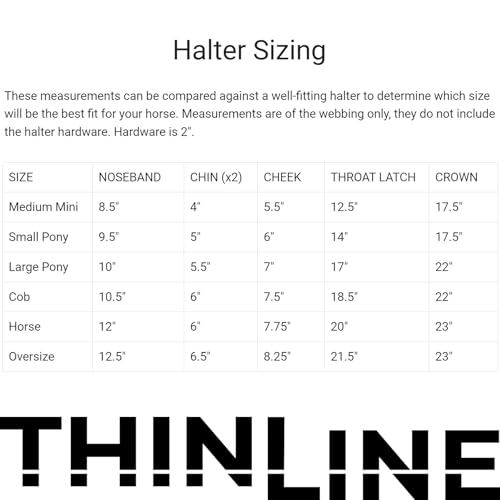 Thinline Turnout Halter for Use with Grazing Muzzle | Horse Equine Safe Comfortable Adjustable Breakaway Halter - Size Options - size: Small Pony