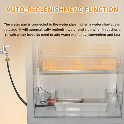 XKV 440 Egg Incubator with Automatic Egg Turning,Temperature Control and Humidity Control,Hatching Eggs,Chicken,Ducks,Poultry,Industrial Brooding Machine Chicken Incubator for Farm,Lab,Home,Indoor - size: 440 Egg-265L