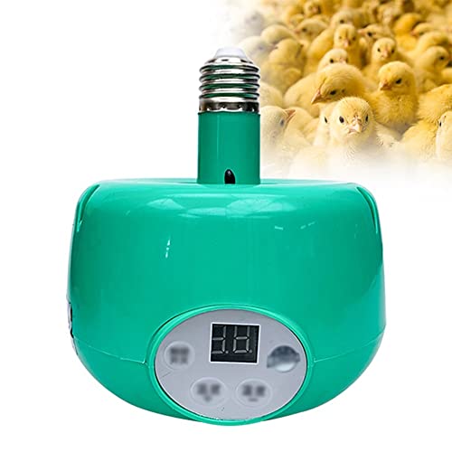 Reptile Heater Farm Animal Healthy Bulbs Warm Light for Chicken Piglet Dog Pet Thermostatic Temperature Controller Heater 220V (Color : Green)