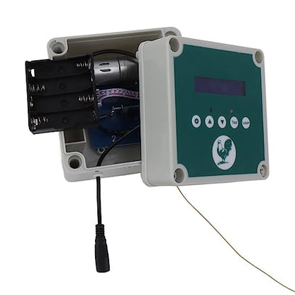 IP44 Chicken Coop Door Opener, Automatic Chicken Coop Door Controller, Timer Light Sensing Remote Control Chicken Coop Door Actuator Motor for Farm