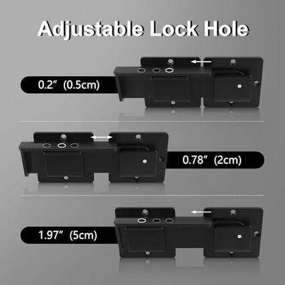 7.5" Flip Gate Latch Lock with Padlock Hole, 4mm Aluminum Anti-Rust Alloy Door Latch for Outdoor Wooden Fence,Sliding Swing Open Door,Wooden Fence, Barn Door, Shed,Yard,Screws (7.5in - 2 Pack) - size: 7.5in - 2 Pack