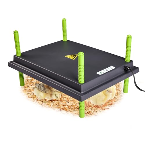 Tetuga Chick Heating Plate - 12 x 16 Inch Chicken Heater Plate for Chicks with Adjustable Height & Angle - 30W Safer Than Brooder Lamp Warms Up to 40 Chicks - size: 12x16 Inch