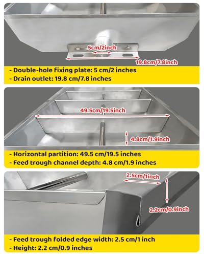 8 12 Holes Hog Feeder for Outside Heavy Duty, Livestock Guardian Dog Feeder Universal Bowl, Farm Goats Sheep Horses Alpacas Pig Trough Pan(8 Holes) - size: 8 holes