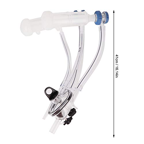 Goat Milker Claw Kit, Milking Teat Cups for Goat and Sheep, Food - Grade Plastic Milking Machine Parts with 16.14in Hose, Replacement for Farm Milk Collector System