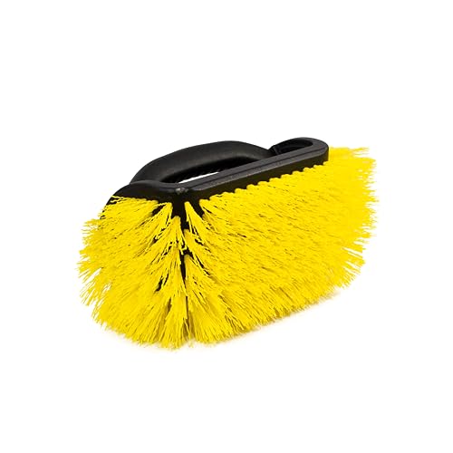 Unger Professional Lock-On 4-Sided Outdoor Scrub Brush, Compatible with Threaded Poles, Stiff Bristle Scrubbing, Cleaning Supplies for Decks, Stairs, Garage Floors, and Driveways - size: (Pack of 1)
