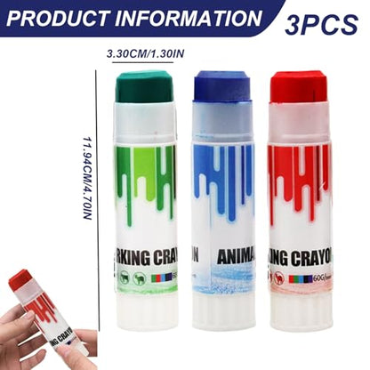 3Pcs Livestock Marker Safe Rotating Portable Livestock Marking Crayon Cattle Sorting Stick Farm Animal Marking Accessories