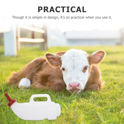 BESTonZON Calf Feeding Bottle 2L Thickened Nursing Bottle for Livestock 2pcs with Random Nipple Color Suitable for Cattle and Sheep Feeding Random Color