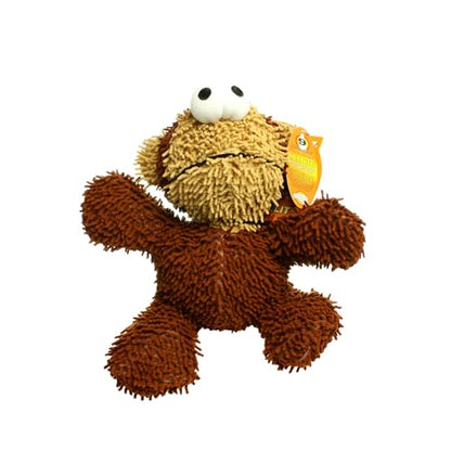 MIGHTY- Microfiber Ball Monkey – Made with Squeaker Balls and Minimal Stuffing. Strong & Tough. Interactive Play Dog Toy. Machine Washable & It Floats | Multiple Layers & Reinforced Seams , Washable and Floats , Mighty® Construction - color: Brown Monkey