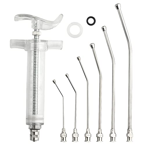 Baby Bird Feeding Syringe Bird Syringe Feeder Feeding Tubes with 6PCS Curved Gavage Tubes for Baby Birds Parrot Small Pet (20ML) - size: 20ML