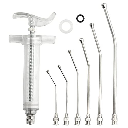 Baby Bird Feeding Syringe Bird Syringe Feeder Feeding Tubes with 6PCS Curved Gavage Tubes for Baby Birds Parrot Small Pet (20ML) - size: 20ML